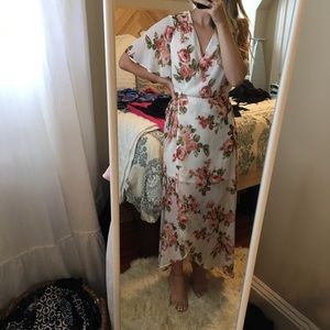 Show Me Your MuMu Sophia Wrap Dress White Floral